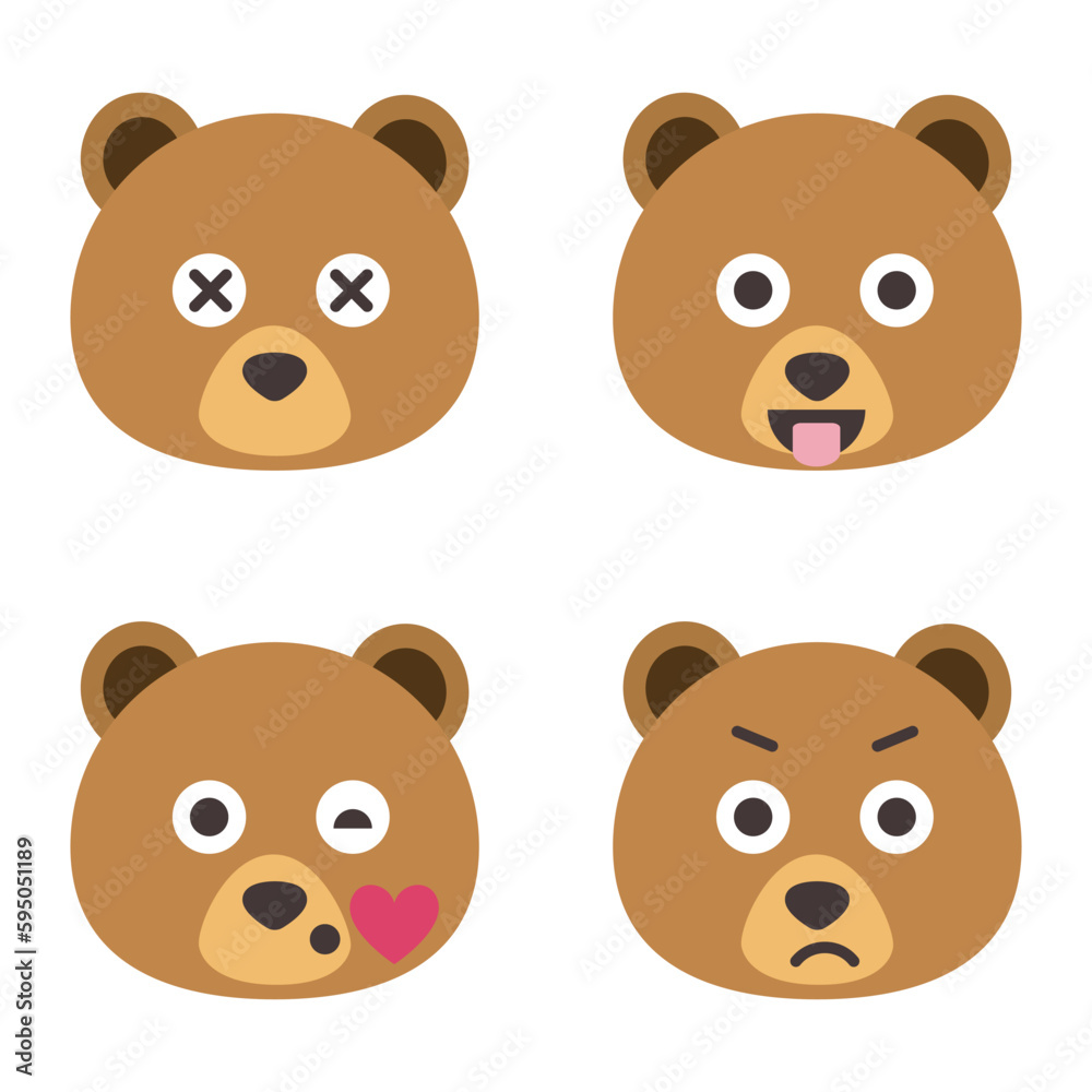 set of bear. vector icon. set of bear. vector icon.
