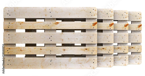 Holzpalette / Europalette. Freigestellt. 
