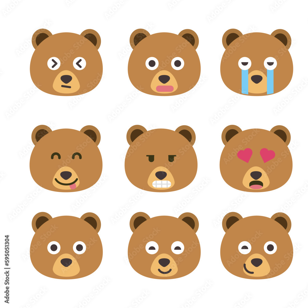 set of bear. vector icon. set of bear. vector icon.