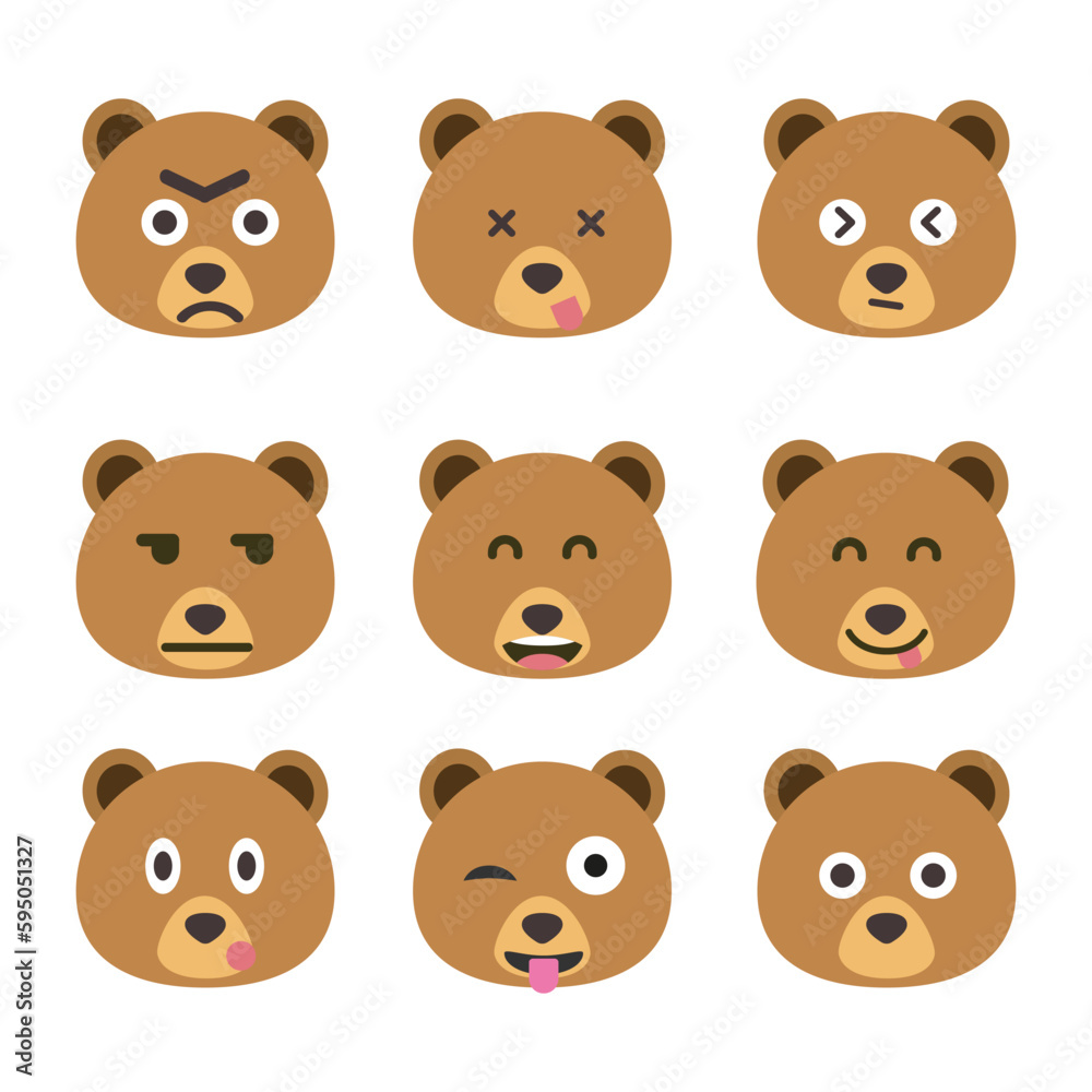 set of bear. vector icon. set of bear. vector icon.