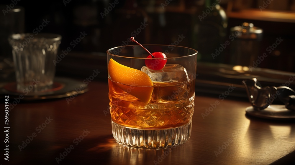 Classic Old Fashioned cocktail