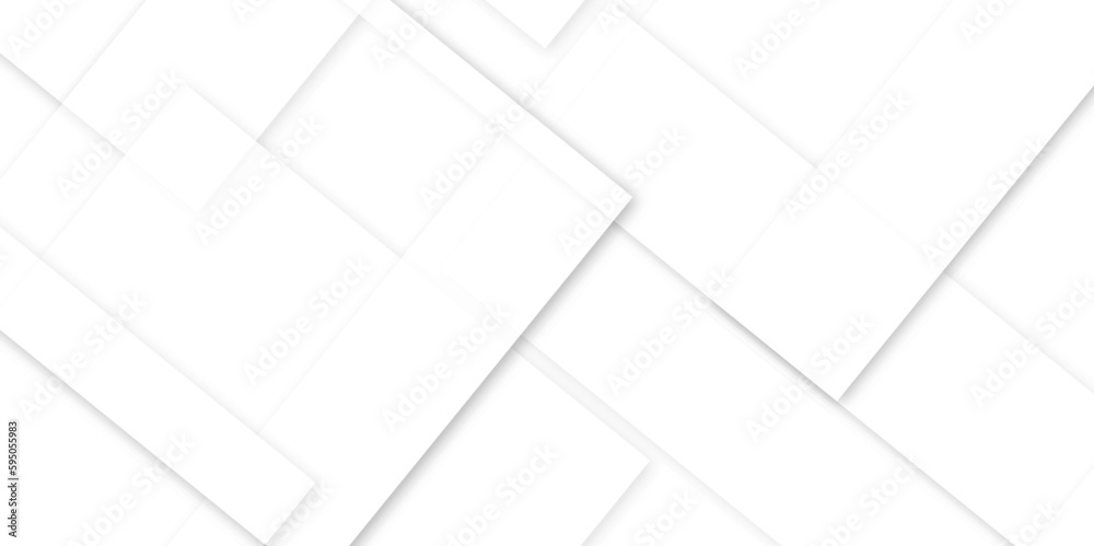Abstract background with lines white color and creative with geometric design in illustration .soft shadow on neutral light white textured background.3darchitecture pattern design .white paper texture