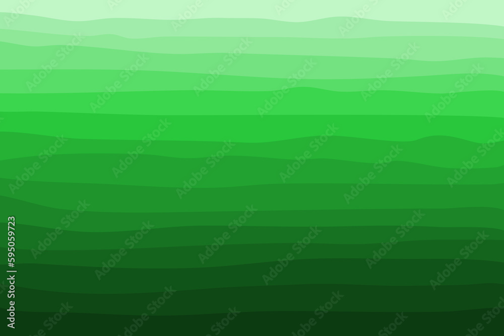 Vector of gradient of green arranged from dark to light. Green for wallpaper, background, cover skin.