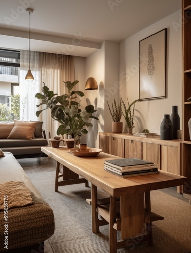 working room for home interior architecture with a minimalist style