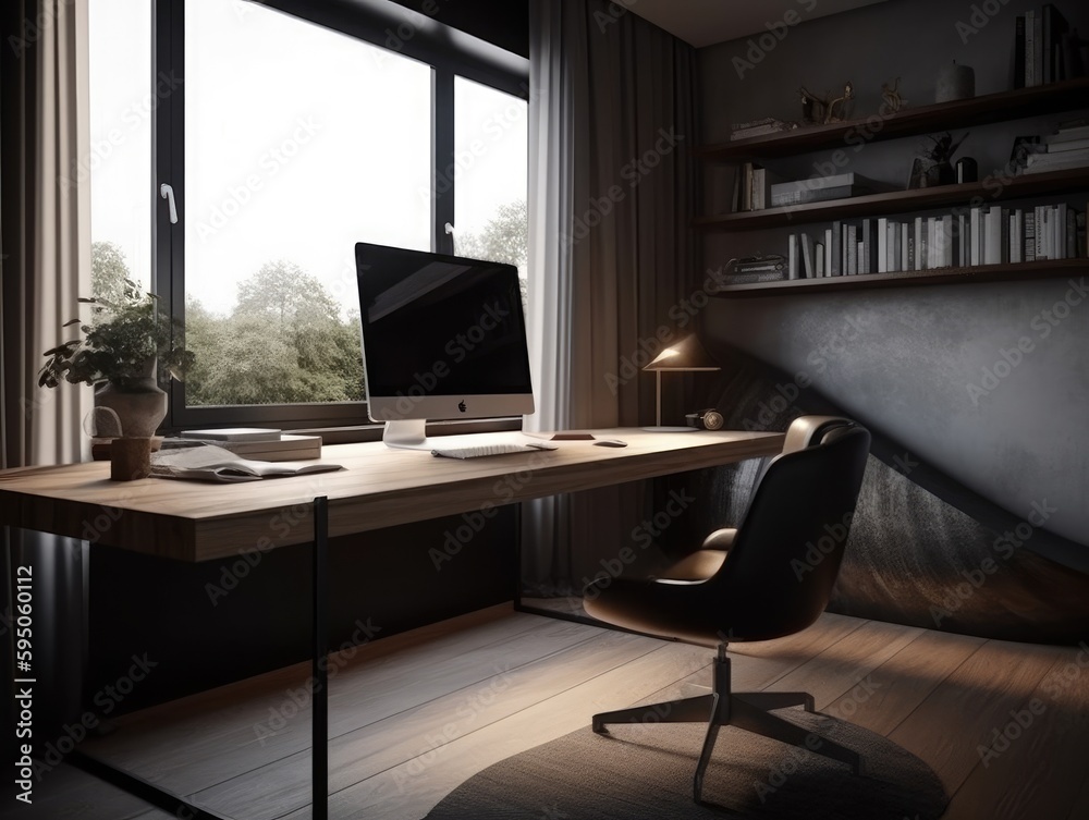 working room for home interior architecture with a minimalist style working room for home interior architecture with a minimalist style