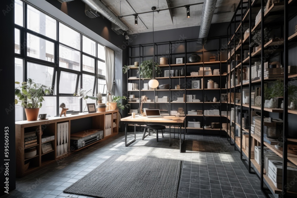 Fototapeta premium working room for home interior architecture with a minimalist style