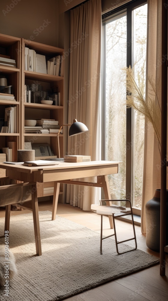 Fototapeta premium working room for home interior architecture with a minimalist style