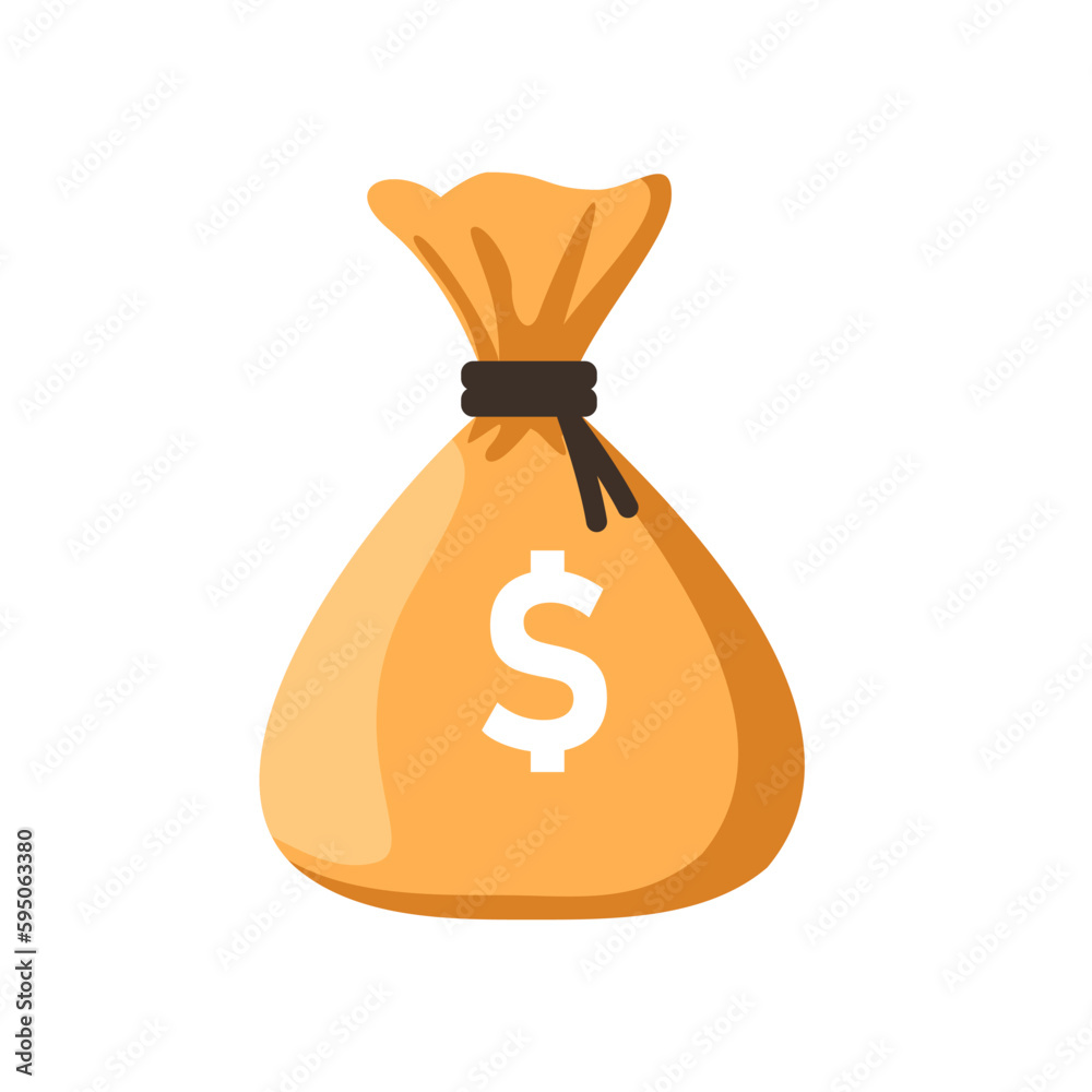 money bag flat vector icon with dollar logo, for business icon, and payment money bag flat vector icon with dollar logo, for business icon, and payment