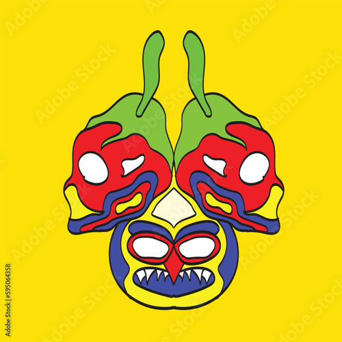 Skull Strawberry Concep Art Illustration