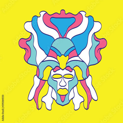 Human With Mushroom Doodle Ornament