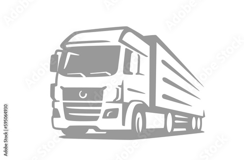 Truck Trailer logo template. Good for delivery.