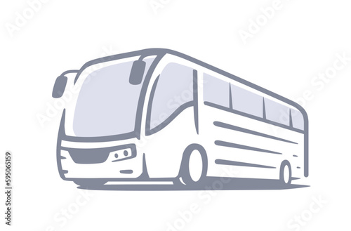 Travel bus logo template on white