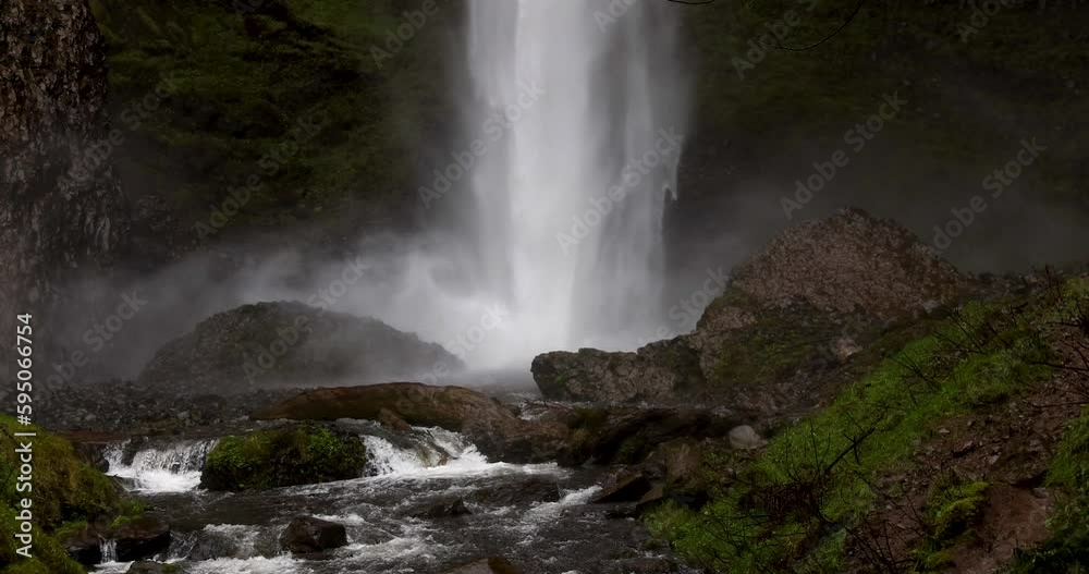 Columbia River Gorge Latourell Falls slow motion. Columbia River Gorge Latourell Falls slow motion.