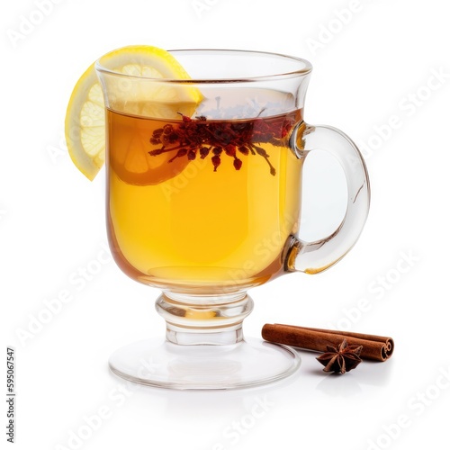 Hot Toddy cocktail Isolated on White. Generative AI