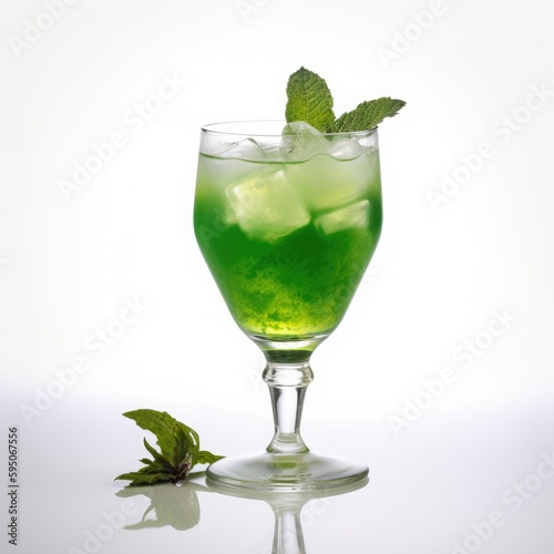 Grasshopper cocktail Isolated on White. Generative AI