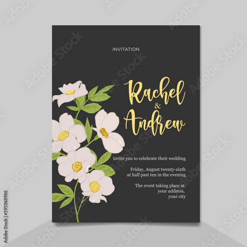 Simple wedding card template