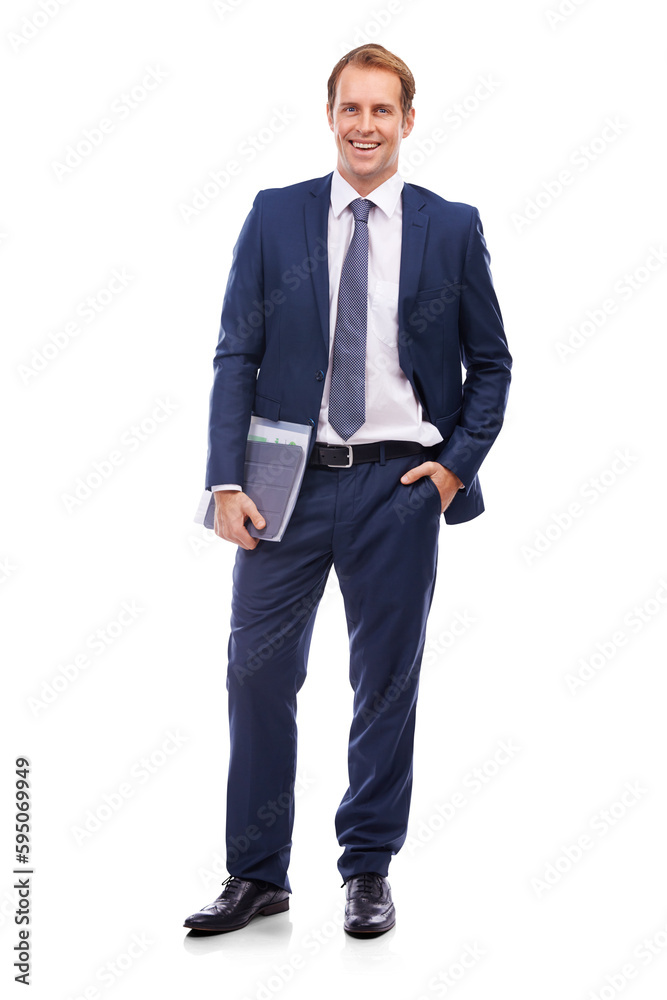 Happy man, portrait and business folder isolated on transparent png background in professional suit. Corporate male employee holding documents for career proposal, contract or pride of businessman Happy man, portrait and business folder isolated on transparent png background in professional suit. Corporate male employee holding documents for career proposal, contract or pride of businessman