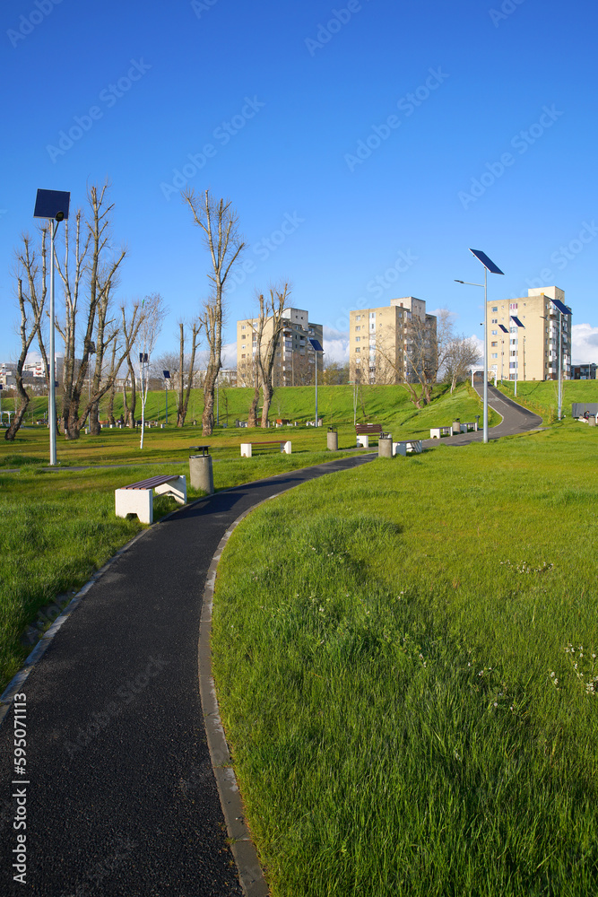 Spring view of Micalaca Park in Arad, Romania, Europe	