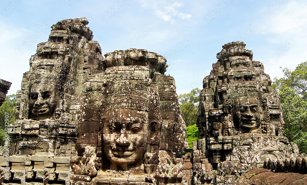Bayon Temple in the Temples of Angkor, Cambodia
