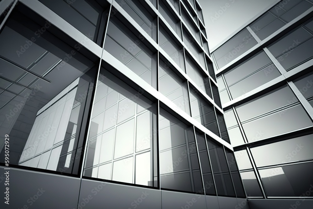 See the walls and windows of a cuttingedge office building below to