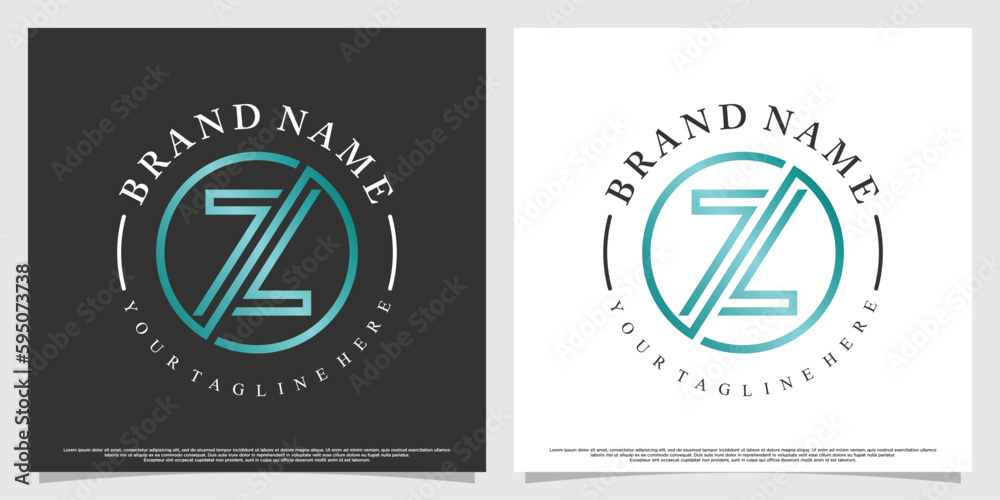 Obraz premium craetive latter logo design initial z Premium Vector