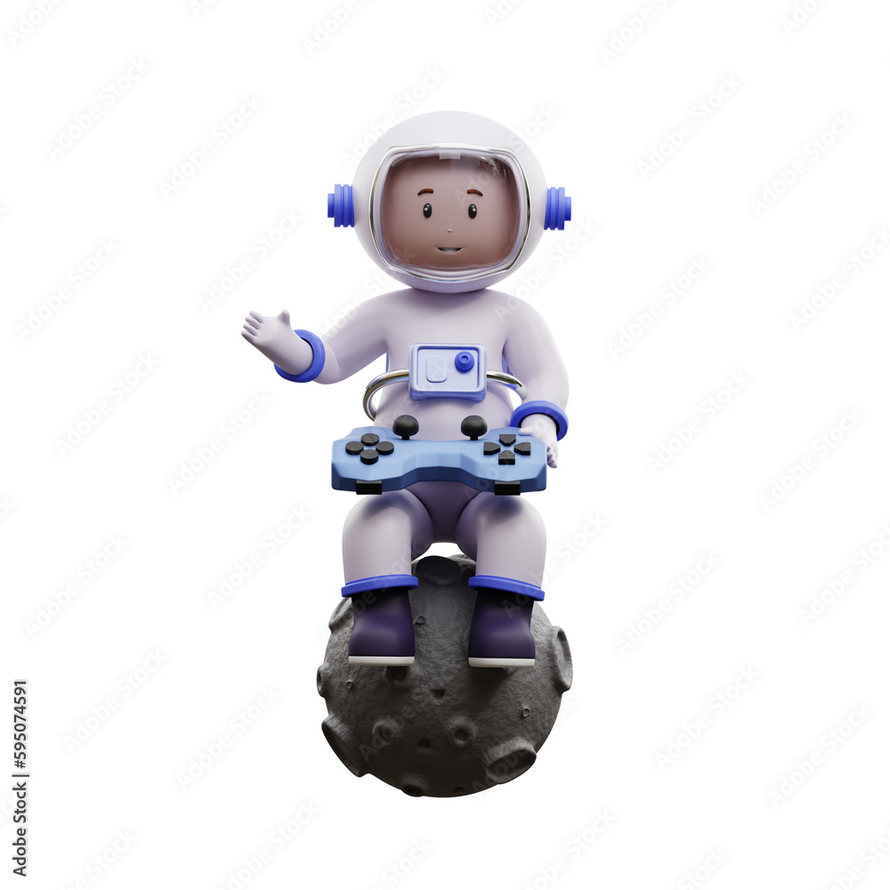 Fototapeta premium 3D astronaut game play