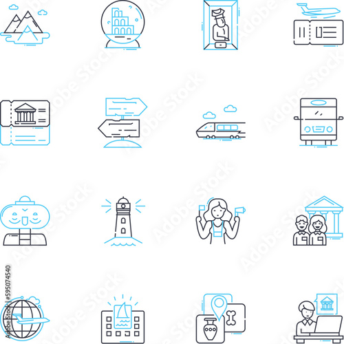 Environmental conservation linear icons set. Sustainability, Recycling, Biodiversity, Habitat, Climate, Wilderness, Ecological line vector and concept signs. Stewardship,Conservation,Green outline