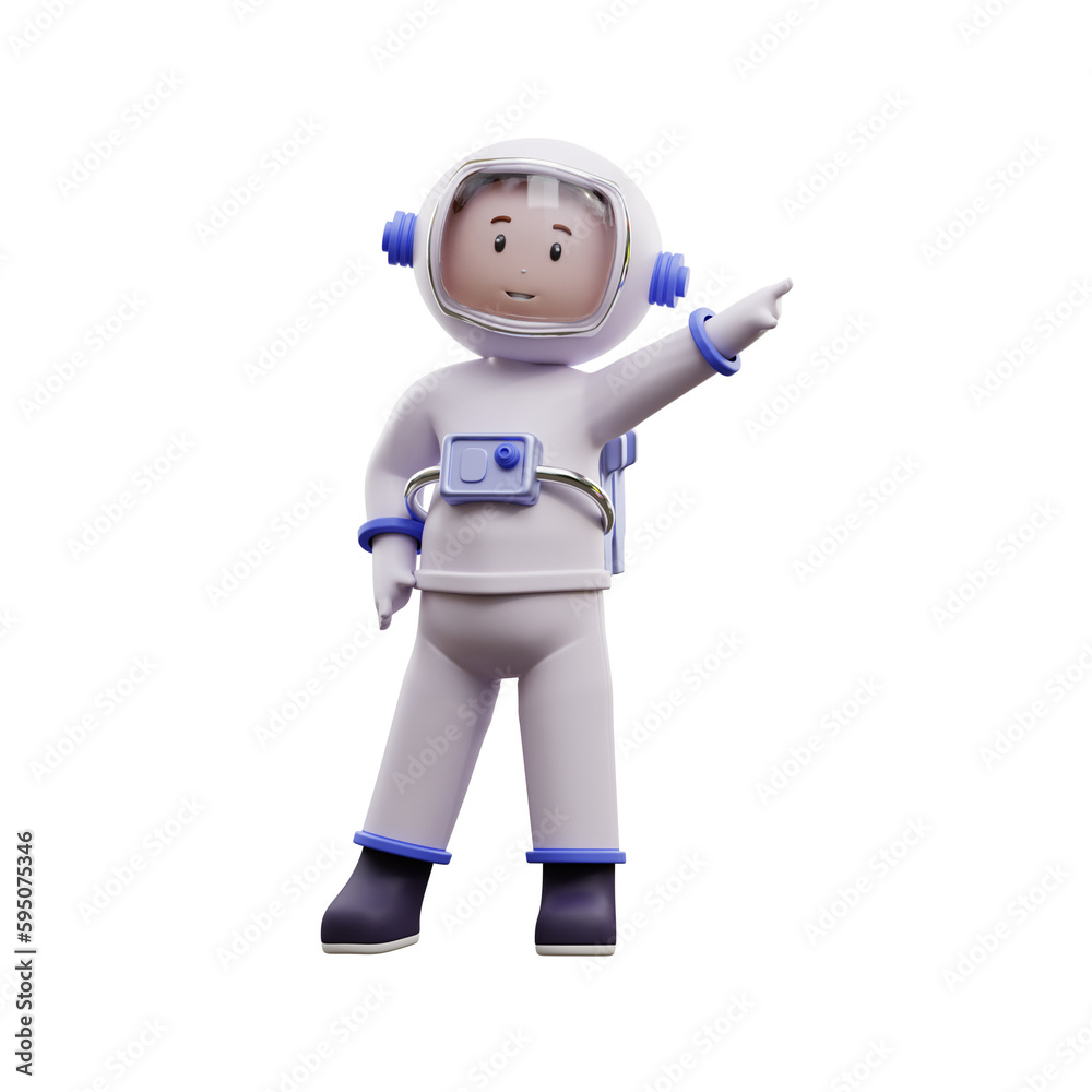 Fototapeta premium 3D astronaut is feeling happy