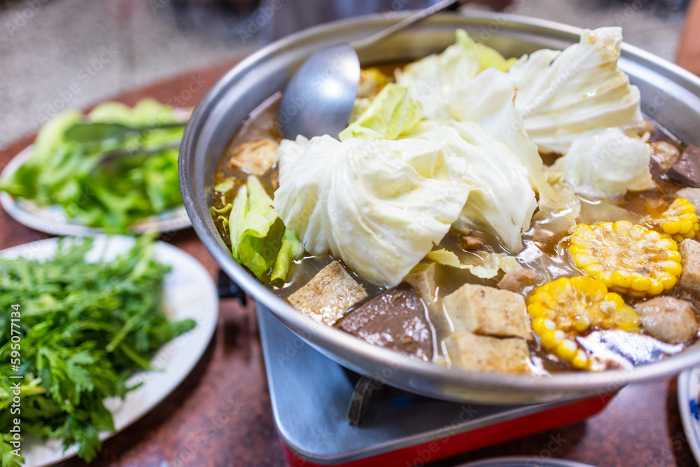 Taiwanese cuisine ginger duck soup hot pot