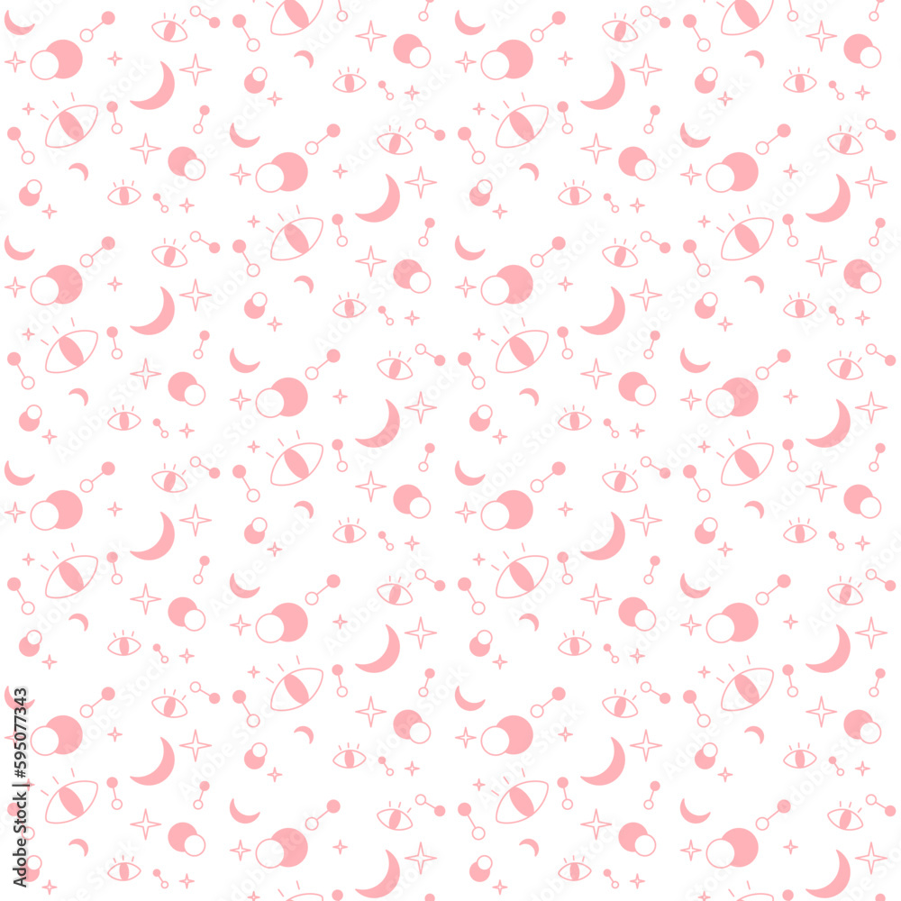 Minimal pink seamless pattern bubbles. Vector pattern illustration Minimal pink seamless pattern bubbles. Vector pattern illustration