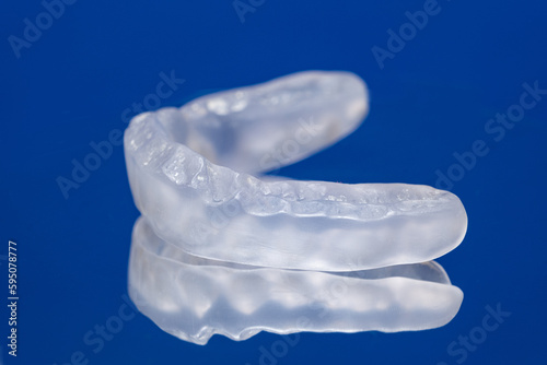 Dental mouthguard, splint for the treatment of dysfunction of the temporomandibular joints, bruxism, malocclusion, to relax the muscles of the jaw.
