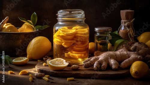Fresh lemon slice adds zest to healthy meal generated by AI