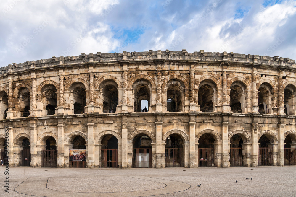 Ancient Roman Amphitheater in Nimes, France