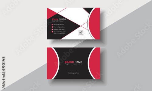 Double-sided creative business card template.business card design.Luxury dark gradient background. Business card design set template for company corporate style. Vector illustration.