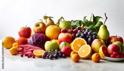 Vibrant fruit collection  healthy and delicious abundance generated by AI