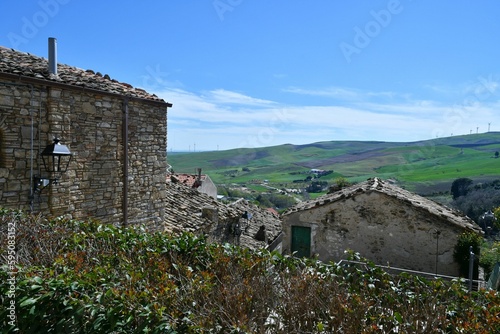 The Apulian village of Pietramontecorvino, Italy. photo