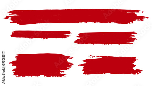 Wallpaper Mural Red Brush drawn lines hand drawn elements , flat Modern design isolated on white background ,Vector illustration EPS 10 Torontodigital.ca