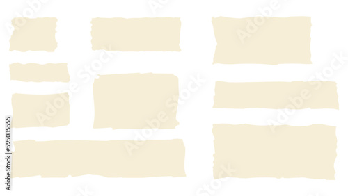 Set of torn ripped paper sheets texture isolated on gray background , Flat Modern design , Illustration Vector EPS 10