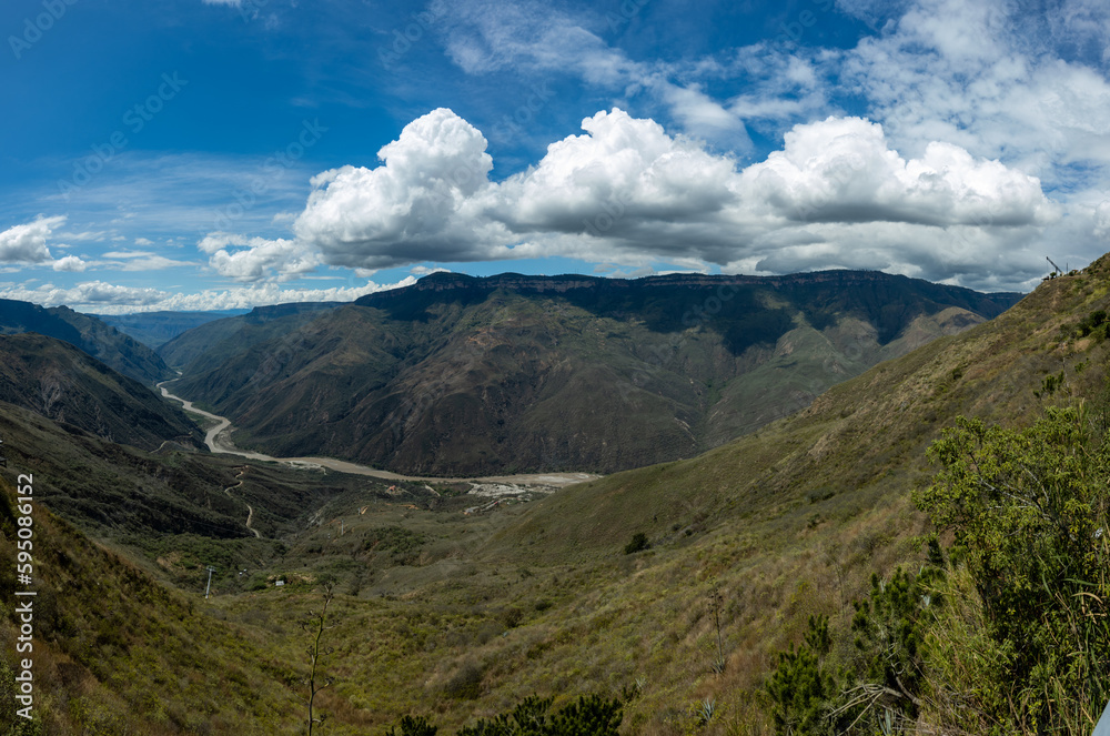 The Chicamocha Canyon is a canyon in Colombia that the Chicamocha River has excavated during its course through the departments of Boyacá and mainly Santander The Chicamocha Canyon is a canyon in Colombia that the Chicamocha River has excavated during its course through the departments of Boyacá and mainly Santander