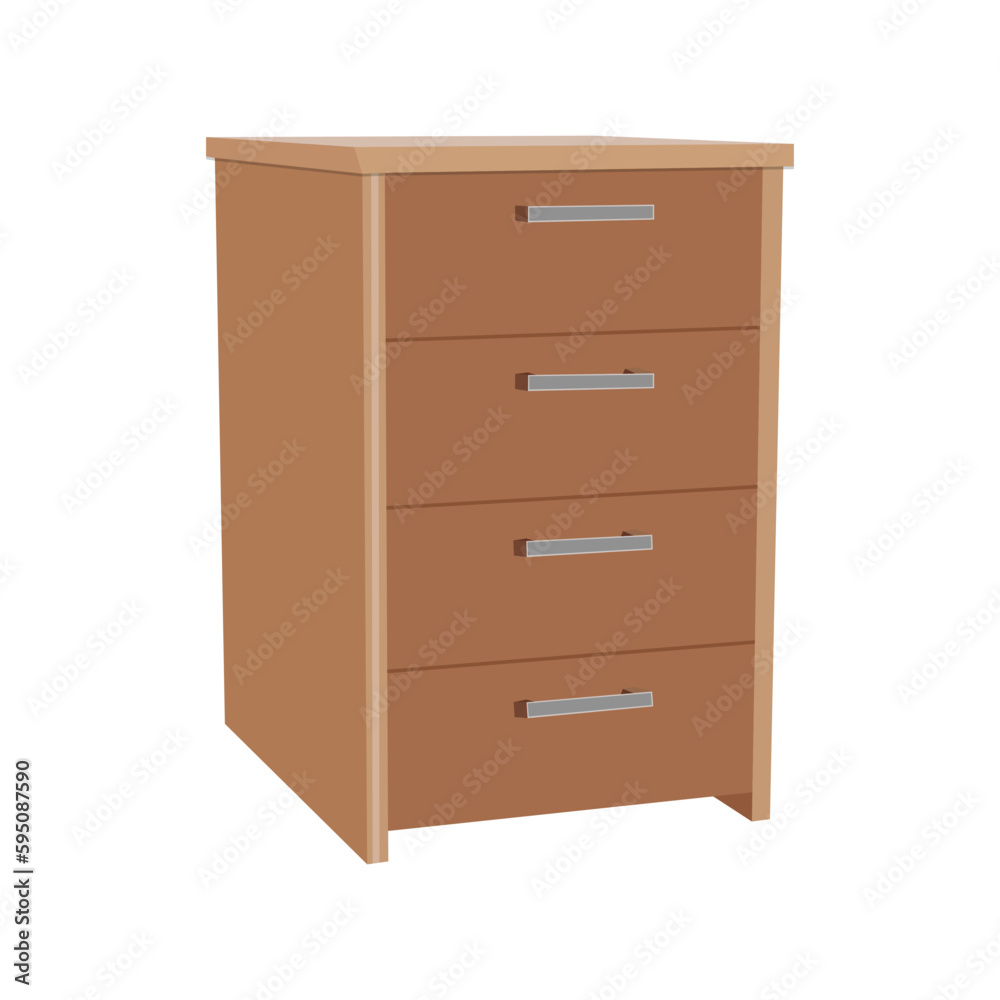 Vector illustration of wooden cupboard cartoon. Open closets cupboard cabinet on white background. Wooden cabinet elegant lifestyle Vector illustration of wooden cupboard cartoon. Open closets cupboard cabinet on white background. Wooden cabinet elegant lifestyle