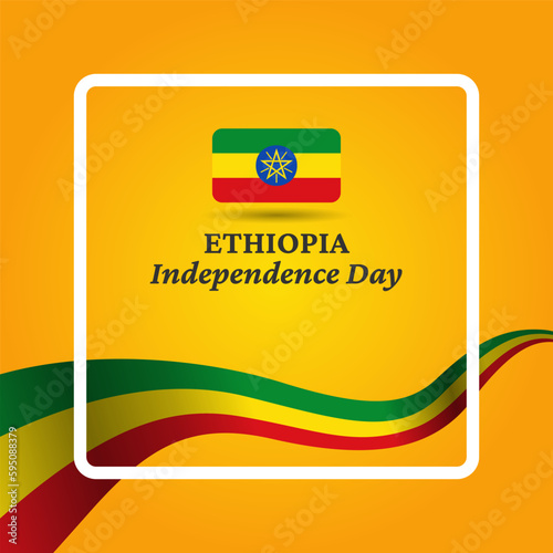 Ethiopia country derg downfall day concept illustration