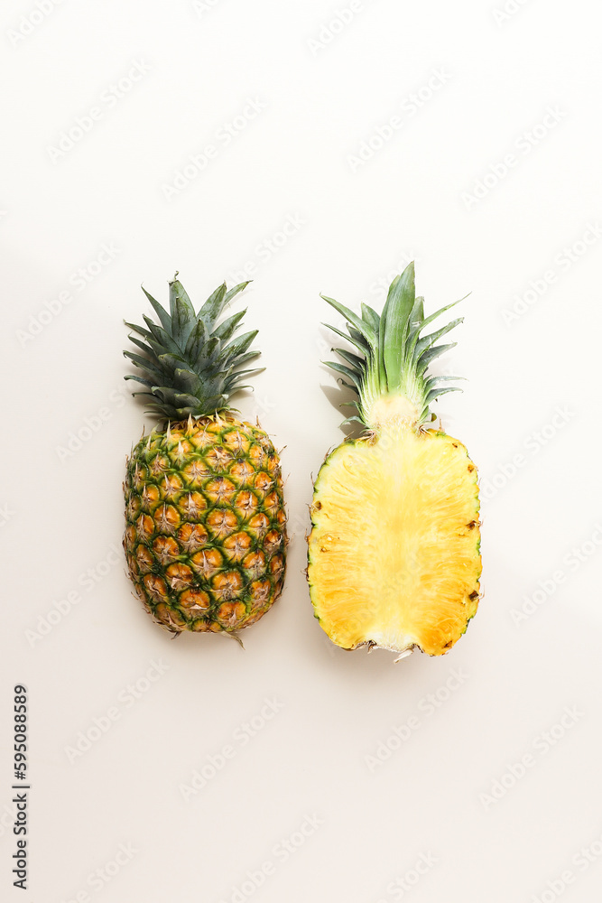 tropical fruits on neutral background tropical fruits on neutral background