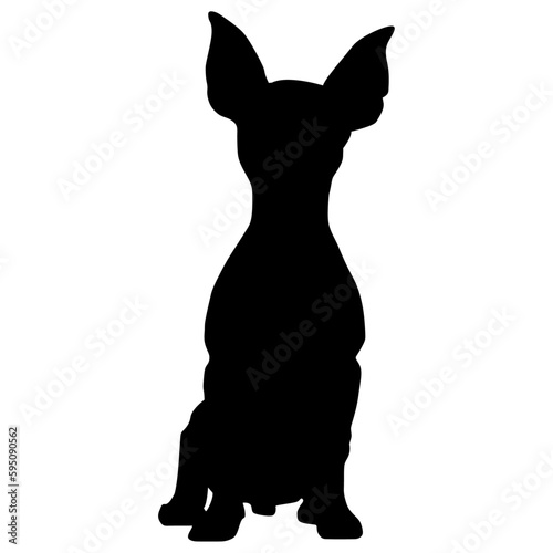 Vector perro sentado sobre un fondo blanco