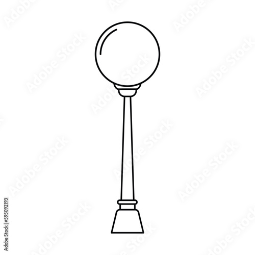 Garden lamp icon vector on trendy design