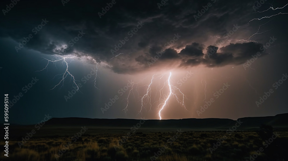 Nature's Light Show: A Captivating Thunderstorm Sky