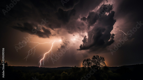 Nature's Light Show: A Captivating Thunderstorm Sky