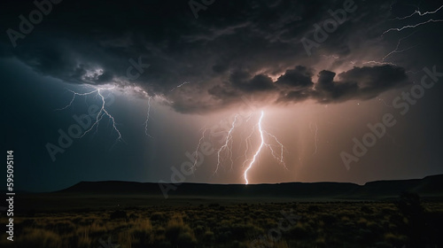 Nature's Light Show: A Captivating Thunderstorm Sky