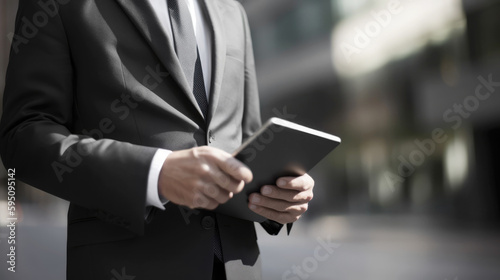 Close-up of businessman with digital tablet © Tymofii