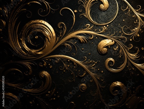 Gold and black background