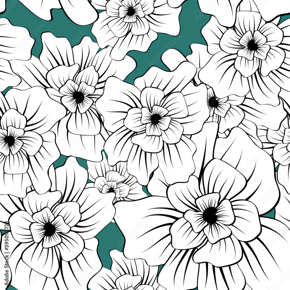 Beautiful paper art seamless pattern with flowers. Summer vector illustration. Spring floral vector illustration.Design element. Beautiful paper art seamless pattern with flowers. Summer vector illustration. Spring floral vector illustration.Design element.